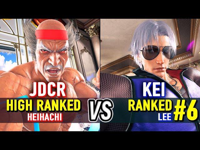 T8  JDCR (High Ranked Heihachi) vs KEI (#6 Ranked Lee)  Tekken 8 High Level Gameplay