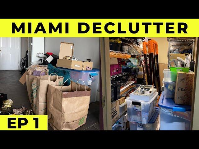 HOARDER Closet Decluttering 1st Day | MIAMI DECLUTTER Ep. 1