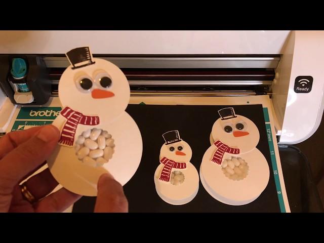 Mini Snowman Tic-Tac Treats - Brother Scan and Cut - Christmas Craft Fair Project