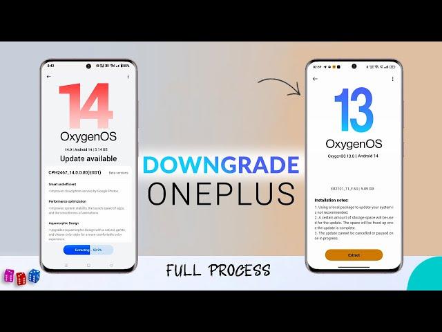 How to Downgrade OxygeOS 14 to OxygenOS 13 | Downgrade OnePlus Devices | Rollback Full Process