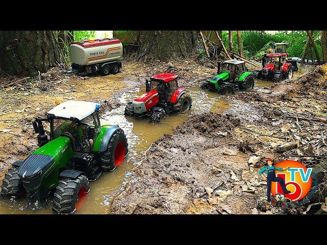 BRUDER RC TRACTORs Stuck In #Mud! Action video for kids