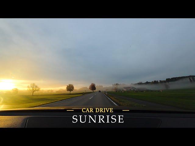 Sunrise drive | Cozy Car Ride | Southern Germany, Immenstadt