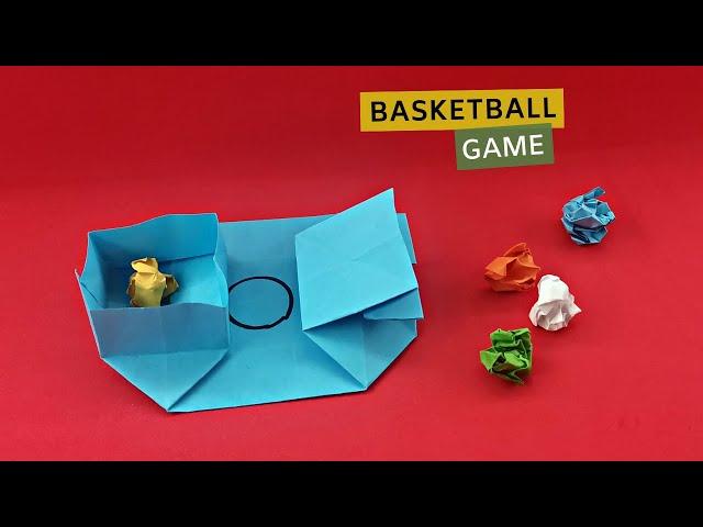 Easy Origami Moving Paper Toys - Origami Basketball Game - SO MUCH FUN!!