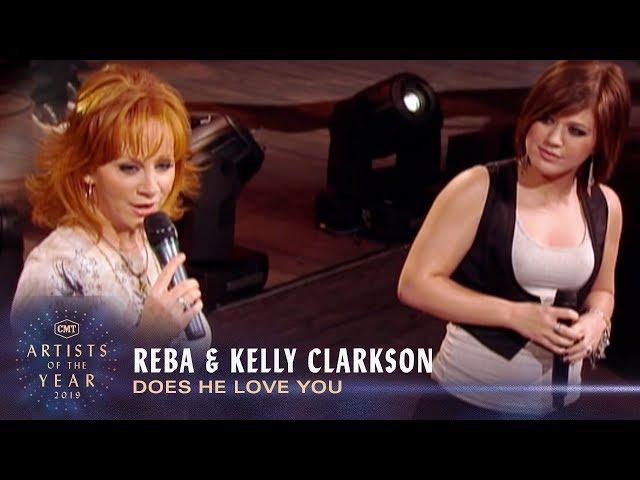 Reba & Kelly Clarkson Perform 'Does He Love You' | CMT