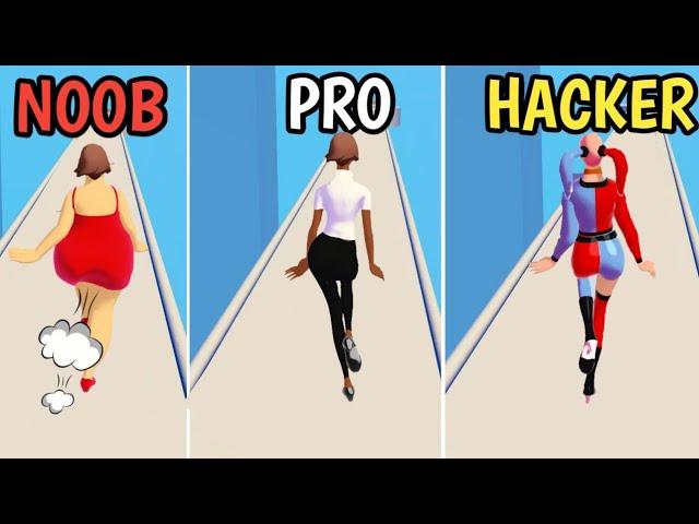 Moment funny in Body race game ( Noob, pro, max level )