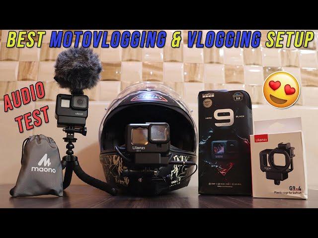 Best Moto vlogging & Vlogging Setup | GoPro Hero 9 | Important Accessories | Audio Recording Test