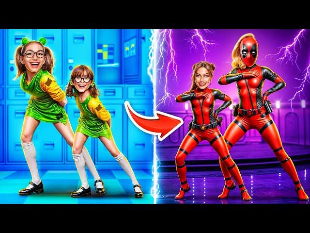 Deadpool vs Superheroes at School! How to become a Superhero?!