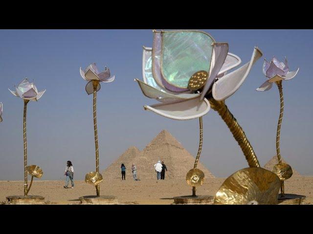 Ancient meets modern: contemporary art show opens at Giza Pyramids