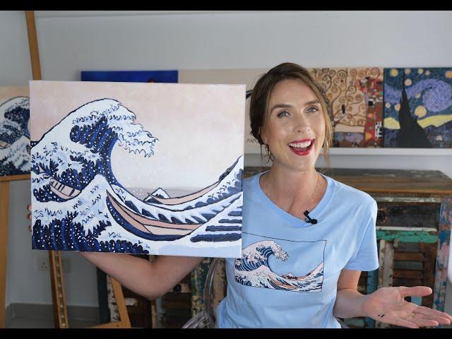 The Great Wave Off Kanagawa By Hokusai | Painting Tutorial | Paint by Numbers for Adults