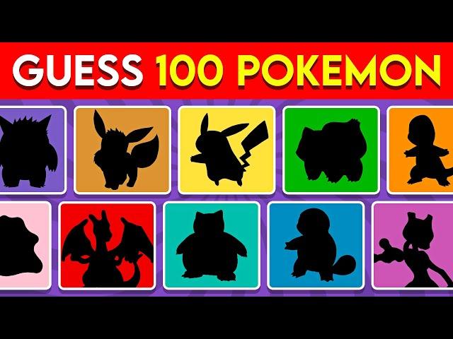 Guess The 100 Pokémon By Their Silhouette 