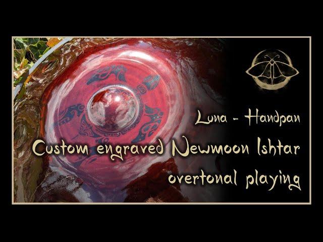 Overtonal playing on a custom engraved Luna - Handpan