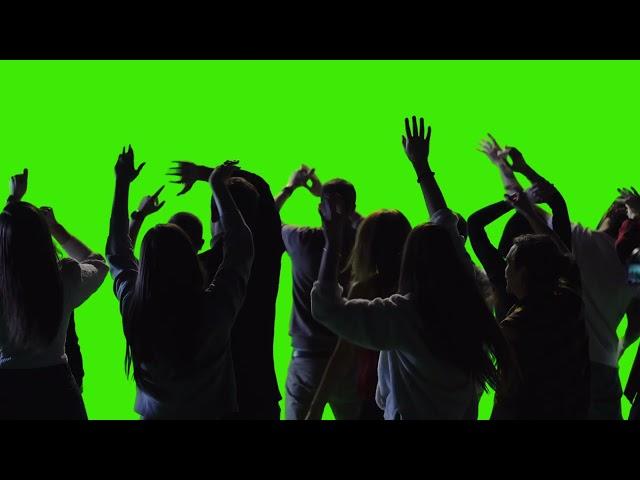 4K Green Screen | Crowd | Audience | Dancing | Concert | Free Stock Video Footage [ No Copyright ]