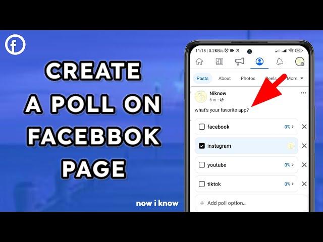 how to make a poll on facebook page 2024