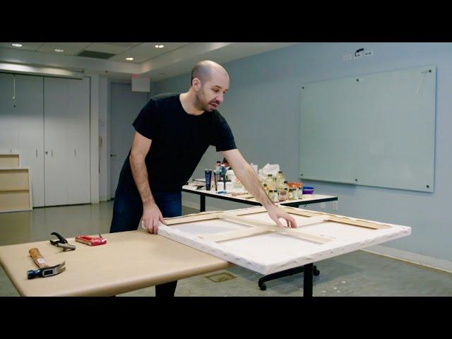 How to stretch a large canvas – with Corey D'Augustine | IN THE STUDIO