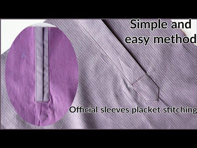 official sleeves placket stitching super  and  no 1 method