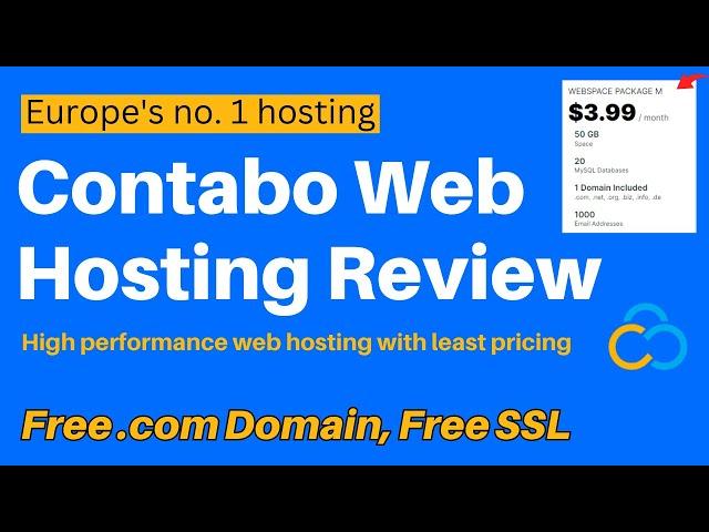 Contabo Web Hosting Review - The best alternative of BlueHost, Hostinger and A2 Hosting