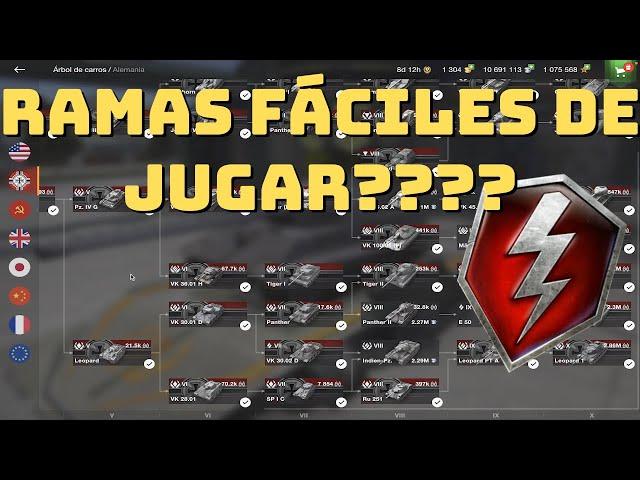 WoTBlitz Español | TOP 5 | RAMAS MÁS FÁCILES DE JUGAR