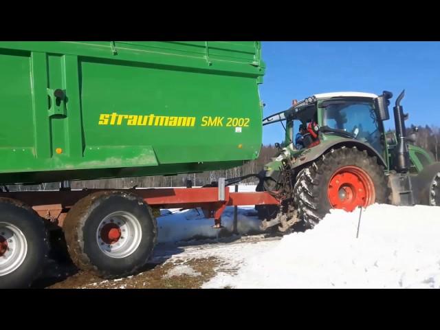 Ausmisten mit Weidemann, Fendt 516 ,Strautmann SHK 2002 und Pferde im Auslauf, Samstag 28.1.2017