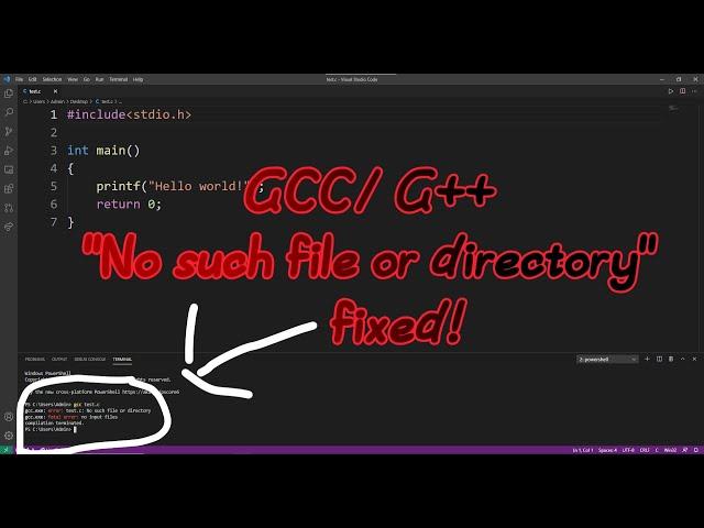 GCC/ G++ "no such file or directory" error even afer settings the right path, fixed!