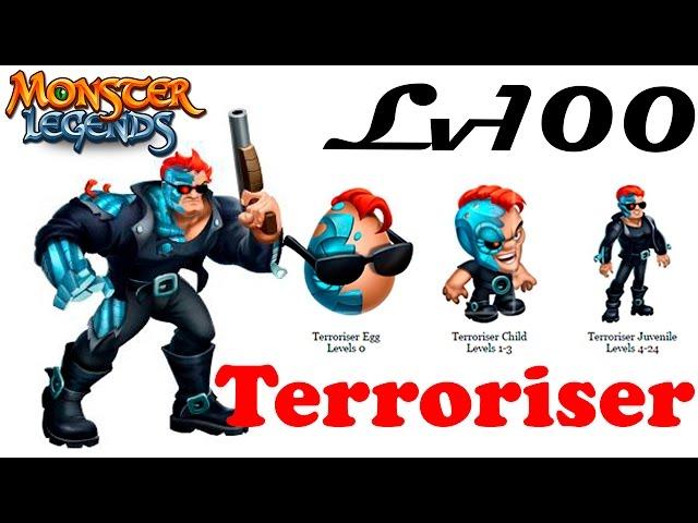 Terroriser level 1-100 Монстр на прокачку Combat Monster Legends