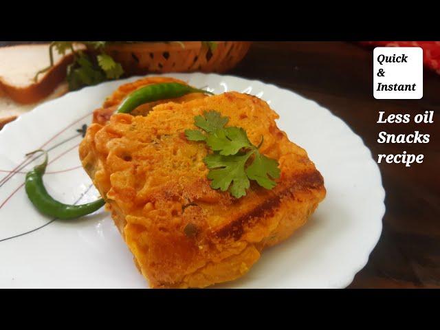 Besan Bread Toast|How to make Healthy Snacks#streetstylesnacks