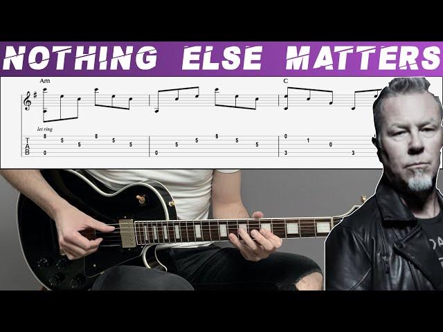 METALLICA - NOTHING ELSE MATTERS (Guitar cover with TAB | Lesson)