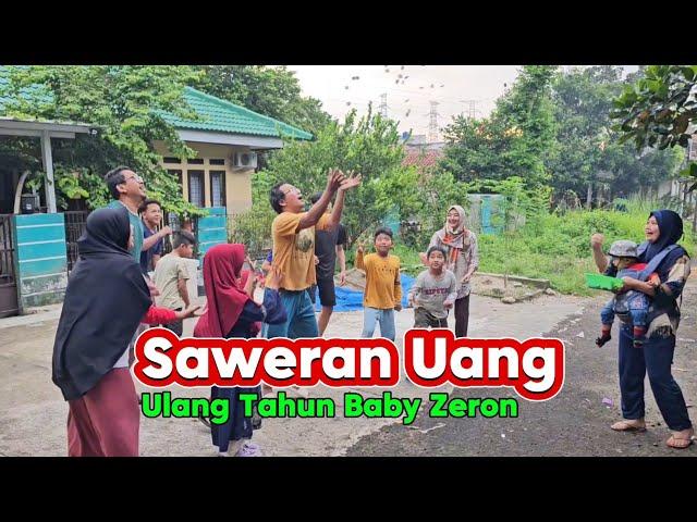 Sawer Uang Ulang Tahun Bayi Zeron #birthday #ulangtahun