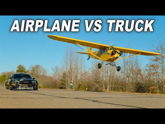 AIRPLANE VS 900HP NASCAR DRIFT TRUCK? - BEHIND THE SCENES FOOTAGE