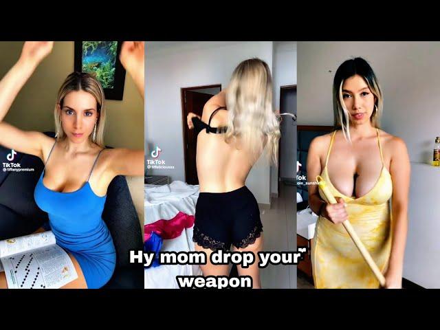 Hy mom drop your weapon Tik Tok challenges