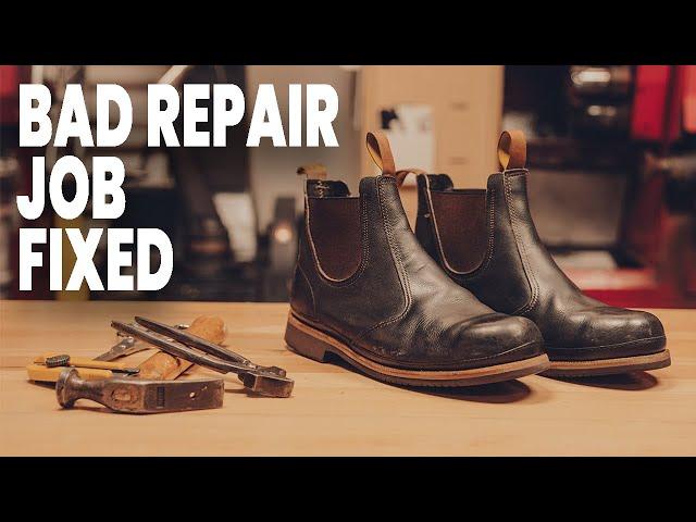 Process of Fixing Bad Resole Job on Blundstone Boots