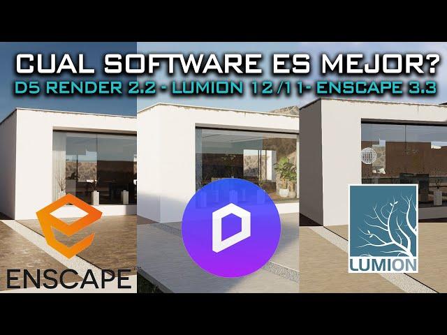 LUMION VS ENSCAPE VS D5 RENDER EN 2022