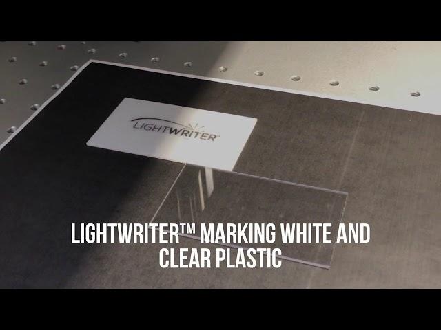 LightWriter™ Laser Marking White, Clear and Black Plastic