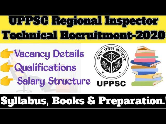 UPPSC Regional Inspector Technical Recruitment-2020 I Books for Regional Inspector Technical I