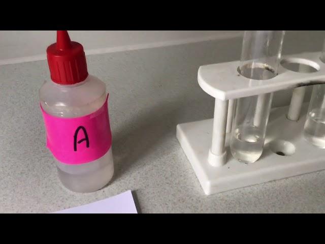 Identifying an unknown anion