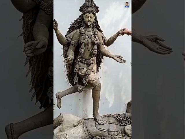 How to Make a Large Clay Kali Idol - Full Process in Short"#kaliidolmaking #kalimurti #kalimaa #kali