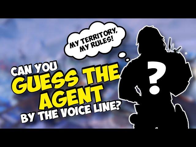 CAN YOU GUESS THE VALORANT AGENT BY THE VOICE LINE?!