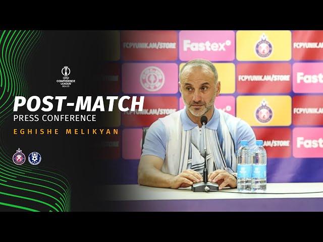 Eghishe Melikyan press conference after the home match against Celje