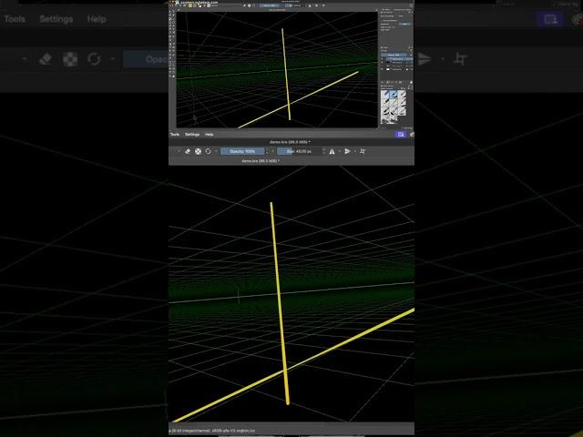 2 point perspective drawing tool in Krita #tutorial