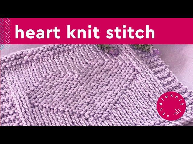 Heart Square Pattern Knitting Pattern for Beginners