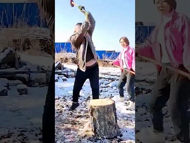The process of chopping wood = a good axe increases efficiency