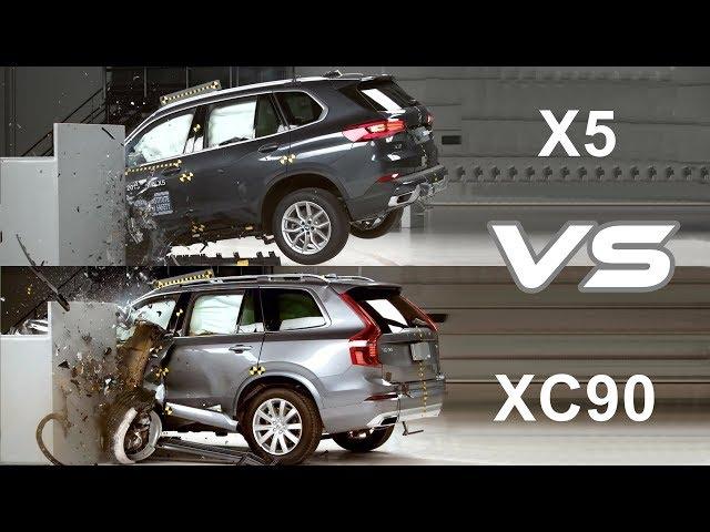 2019 BMW X5 vs 2019 Volvo XC90 - CRASH TEST