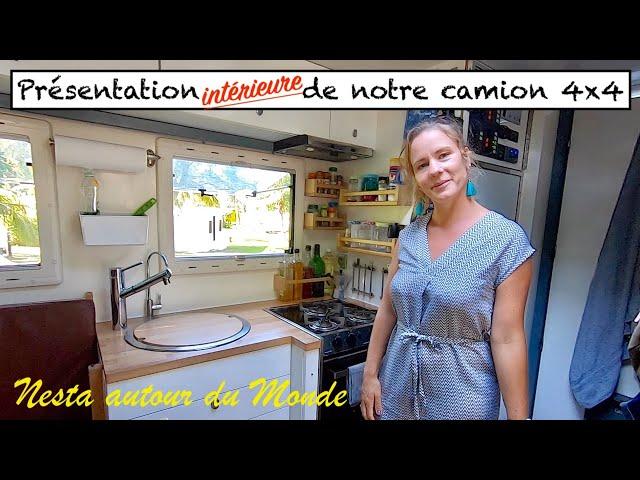 TRUCK CAMPER TOUR - Présentation intérieure de notre camion 4x4 - #28 - Nesta autour du Monde