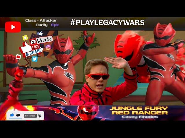 Unstoppable Casey Rodes! Jungle Fury Red Ranger Legacy Wars Gameplay & Moveset Breakdown