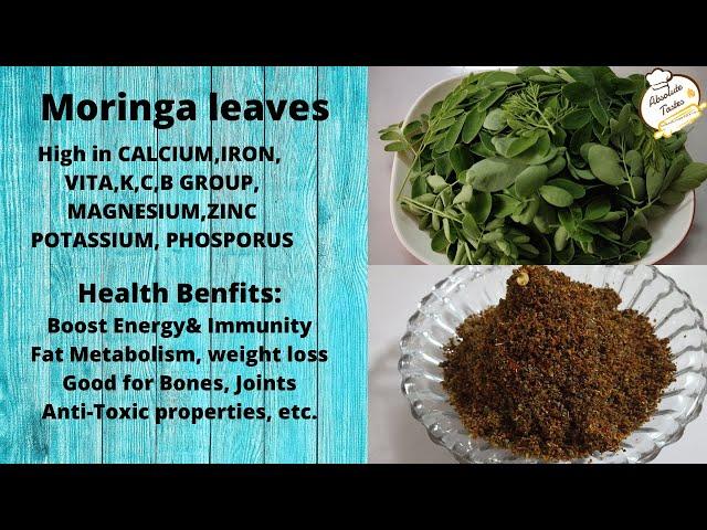 Healthy Moringa Spice Powder/Munaga aku karam podi/Absolute Tastes