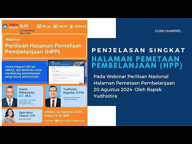 PENJELASAN SINGKAT HALAMAN PEMETAAN PEMBELANJAAN (HPP) ARKAS DAN SIPLAH OLEH YUDHISTIRA NUGRAHA