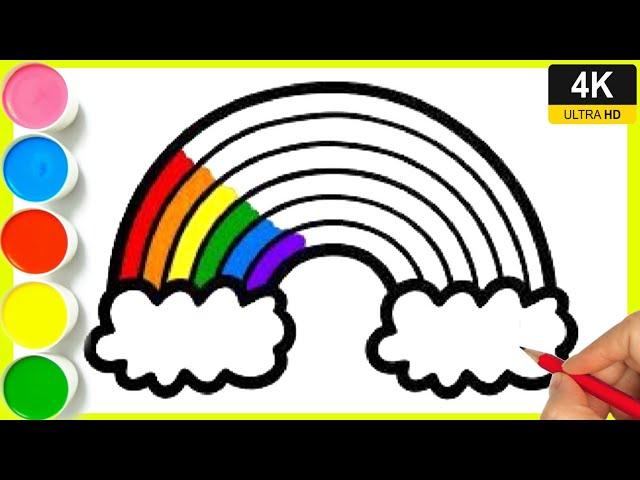 How to draw rainbow Drawing || Easy by step rainbow Drawing || rainbow drawing kaise banate hain.