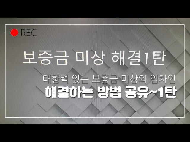 초보경매/대항력있는 보증금 미상의 물건 입찰방법 1탄