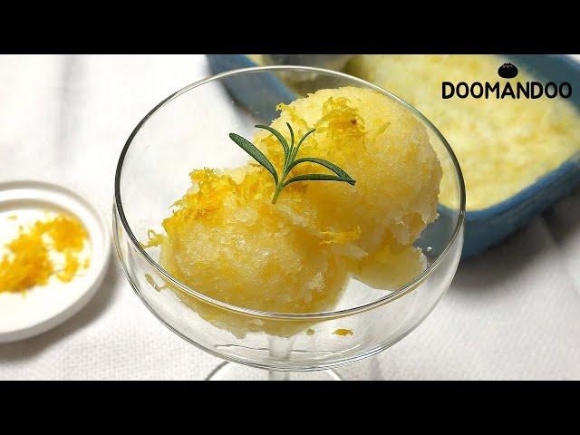 진짜 레몬으로 만든 레몬소르베 Lemon Sorbet : 두만두 doomandoo