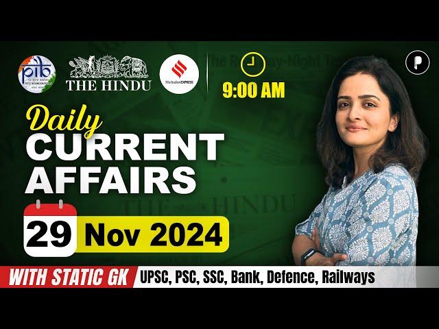 29 November Current Affairs 2024 | Daily Current Affairs | Current Affairs Today