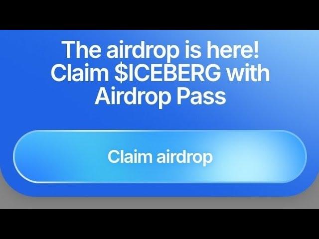 Iceberge Withdrawal is Live - Claim Airdrop Iceberg Token